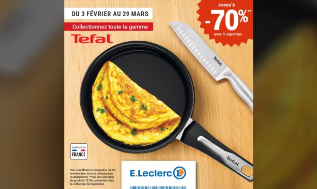 Vignette Leclerc Tefal : Jusqu’à 70% de réduction