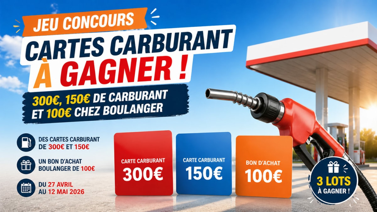 Jeu gratuit : Cartes carburant Total de 150€ et 300€ à gagner