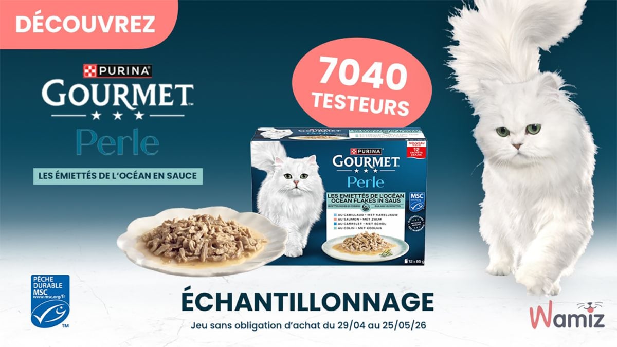 Échantillons gratuits de nourriture GOURMET Perle pour chats