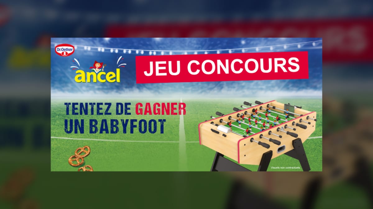 Jeu Dr. Oetker : Babyfoot pliable et produits Ancel à gagner