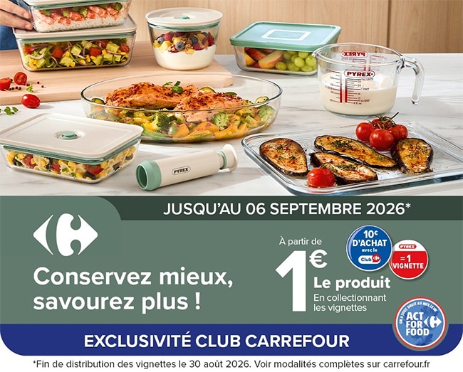 opération de vignettage Carrefour x Pyrex