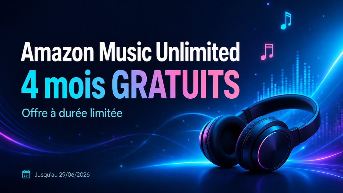 Amazon Music Unlimited gratuit pendant 4 mois