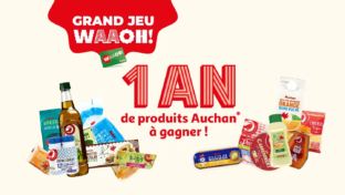 Jeu Anniversaire Waaoh Auchan : 1 an de produits Auchan à gagner