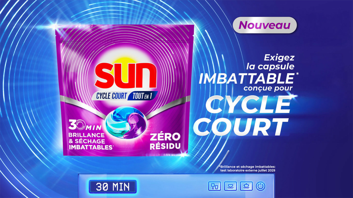 Test SUN Cycle Court : 3&rsquo;000 packs de capsules lave-vaisselle gratuits