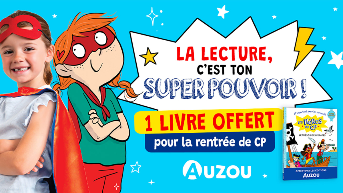 100 000 livres gratuits « Les Héros du CP » (Fnac, Cultura, E.Leclerc…)