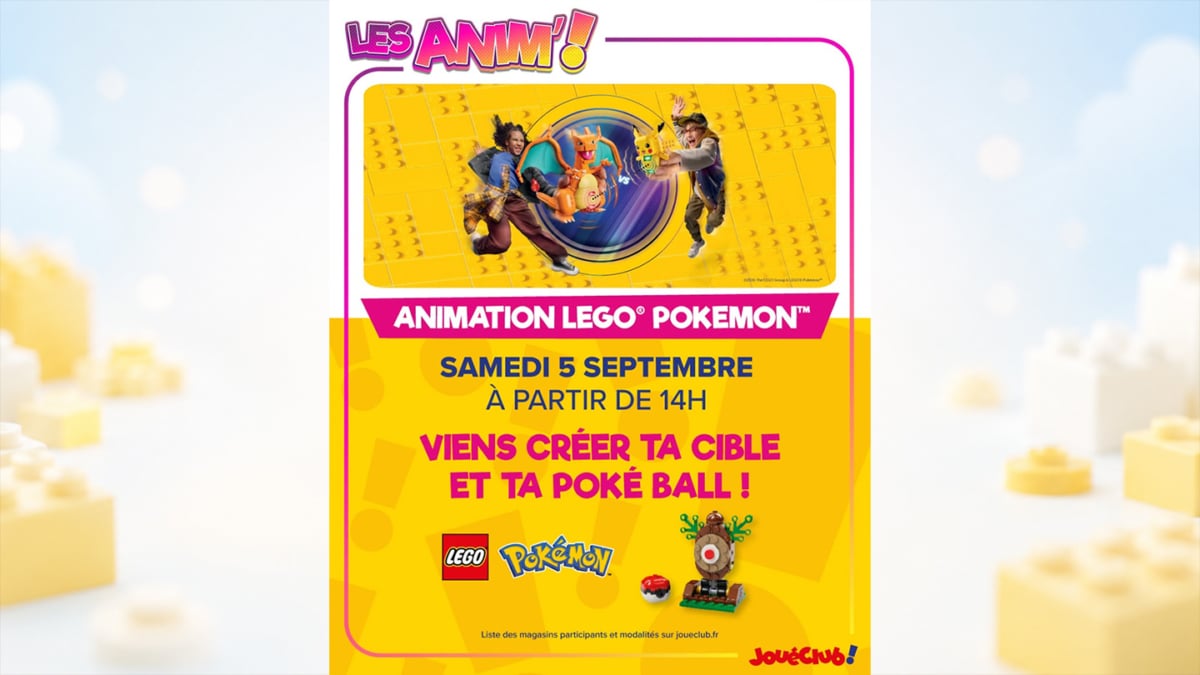 LEGO Pokémon gratuit chez JouéClub : cible et Poké Ball à créer