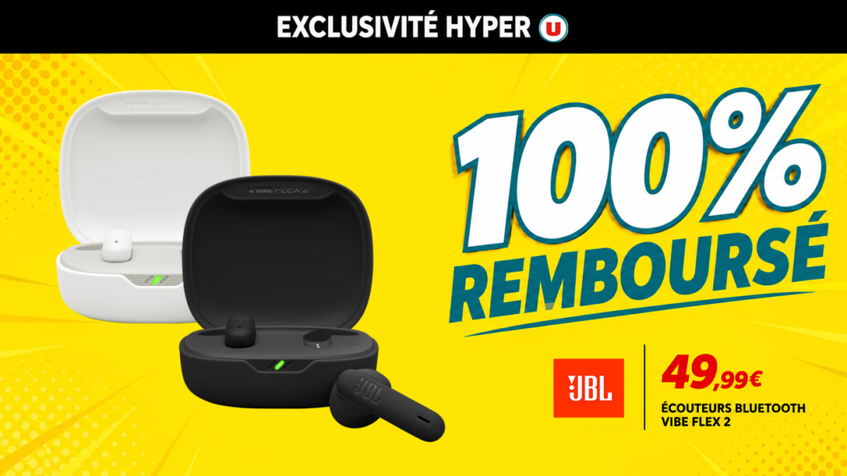 Hyper U : Écouteurs JBL Vibe Flex 2 gratuits car 100% remboursés