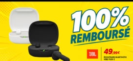 Hyper U : Écouteurs JBL Vibe Flex 2 gratuits car 100% remboursés