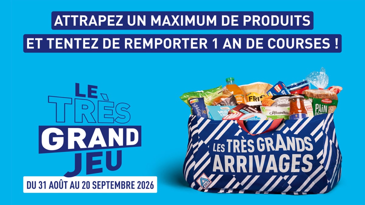 Le Très Grand Jeu Aldi : 1 an de courses et 189 cartes cadeaux à gagner