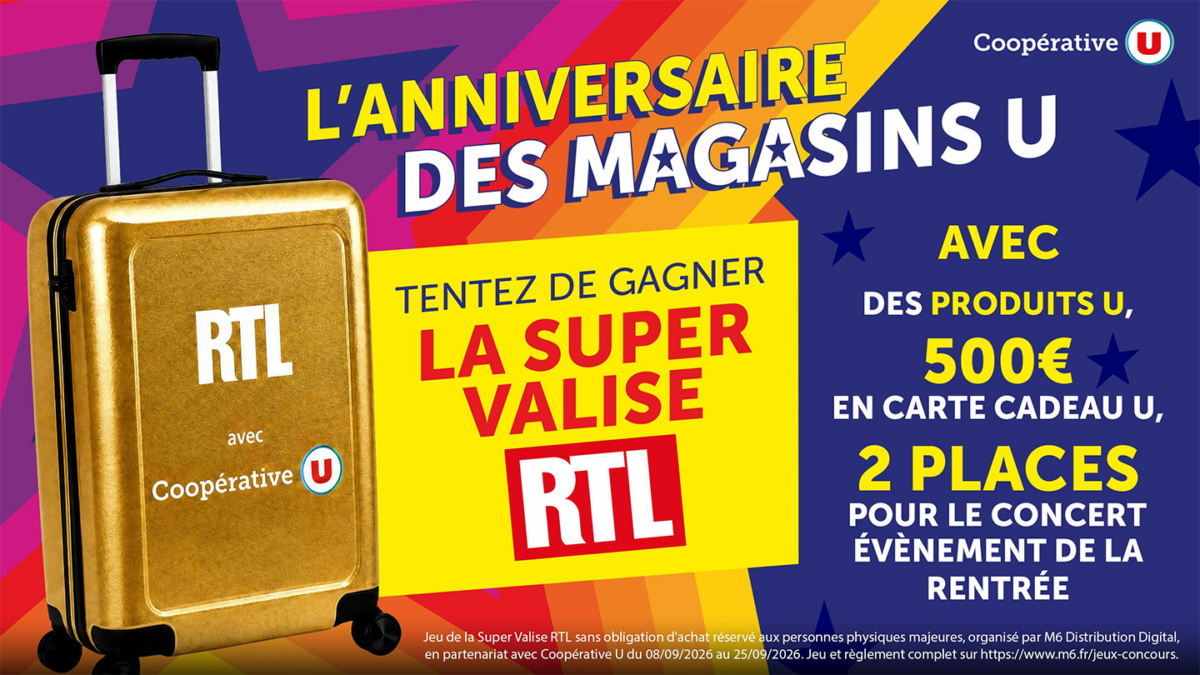 Jeu anniversaire des Magasins U : la Super Valise RTL à gagner