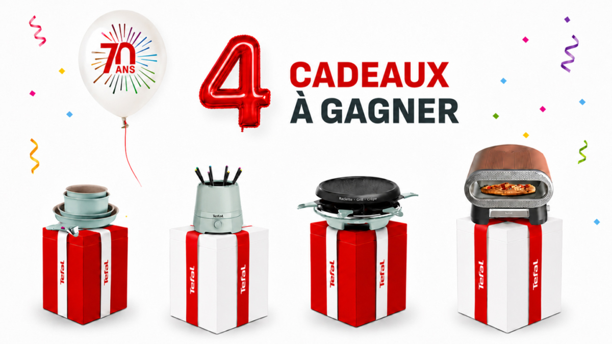 Jeu Tefal 70 ans : 4 cadeaux dont un four à pizza à gagner