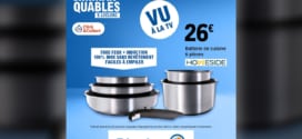 Batterie de cuisine inox Leclerc à 26€ : 3 poêles + 2 casseroles