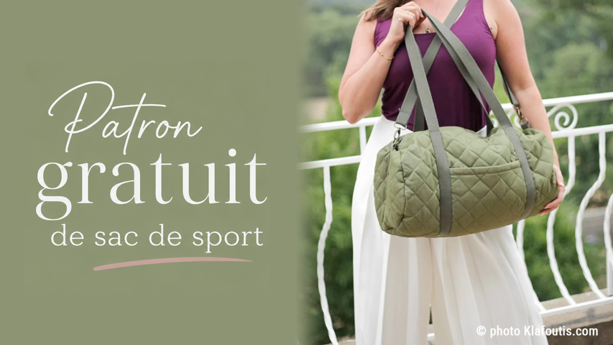 Patron de sac de sport gratuit : le modèle Basilic de Klafoutis